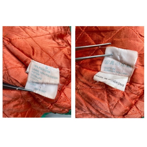 OILILY Vintage Vest Spell-Out Embroidery Peppermint Swirl Candy Print Small - Picture 9 of 11